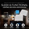 GE Set of 6 4,000K 0.5 Watt Non Dimmable Modern Easy Linking Plastic 30,000 Hour LED Puck Lights for Closets and Cabinets, White - 3 of 4