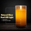 LumiPur XL 3.5"x7" Premium Design Series Glass Natural Glow Flameless LED Candle Gold - 3 of 4