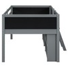 NicBex Twin Size Bunk Bed Low Level Design Bed Frame with Guardrails, Ladder, Removable Storage Shelves and Decorable Blackboard - 4 of 4