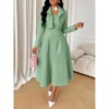 Mocamel Women's Solid Color Textured Short Coat with A- Strap dress 2 Piece Elegant French Fashion Set - 4 of 4