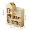 Kids Wooden Toy Storage Organizer,Toddlers Bookshelf with Storage Cubbies and 2 Baskets Bins,Children Multi Shelf Cubby-Baofuwish - 4 of 4