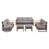 Gymojoy 7 Pieces Outdoor Sofa Swivel Chair Ottoman with Patio Chair Set - 3 of 4