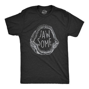 Mens Jaw Some T Shirt Funny Sarcastic Awesome Shark Jaws Teeth Graphic Tee For Guys - Crazy Dog Men's T Shirt - 1 of 4