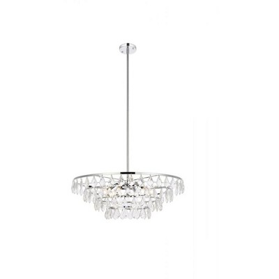 Elegant Lighting Ella 28 inch pendant in chrome
