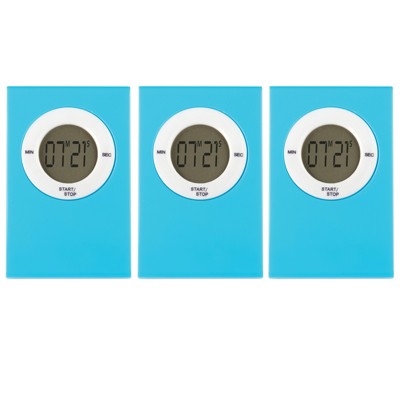 Teacher Created Resources® Magnetic Digital Timer, Aqua, Pack of 3