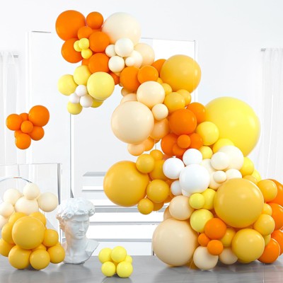 PartyWoo Balloon Garland Yellow Orange 36 18 12 10 5 Inch 100 pcs