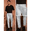 INSPIRE CHIC Men's 70s Disco Party Straight Leg Glitter Sequin Pants - 4 of 4