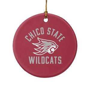 California State University Chico Wilcats Logo Porcelain Holiday Christmas Tree Ornament - 1 of 4