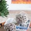 NAYSAYE Party Decoration and Accessories Iced Twig Hanging Ornament Set for Holiday Celebration and Christmas Decor, Brown, 5"*5"*0.3" - 3 of 4