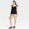 Eyelet Maternity Flutter Sleeve Top - Isabel Maternity by Ingrid & Isabel™ - 3 of 3