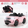 Costway 12V Kids Ride On Car Licensed Land Rover Electric Vehicle w/ Remote Control White\Black\Pink - image 3 of 4