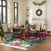 Christmas Living Room Rug Non Slip Washable Area Rugs Low Pile Stain-Resistant Snowflake Festive Carpet for Bedroom Dining Room Red - 3 of 4