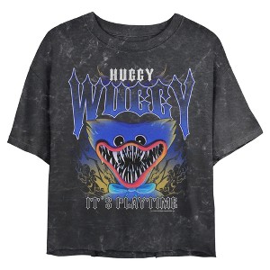 Poppy Playtime Womens Huggy Wuggy It's Playtime Mineral Wash Crop