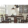 Coviar Counter Height Dining Table Set Brown - Signature Design by Ashley: 5-Piece, Faux Leather Chairs, Wood Frame - 3 of 4