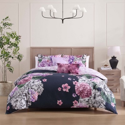 Bebejan Purple Bliss 100% Cotton 5 Piece Reversible Comforter Set