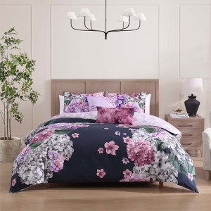 Bebejan Purple Bliss 100% Cotton 5 Piece Reversible Comforter Set - 1 of 4