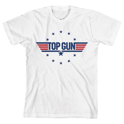 Top Gun Classic Movie Logo Youth Boy’s White T-Shirt
