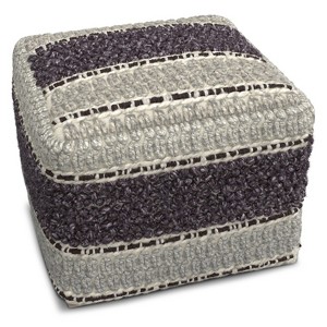 NicBex Handwoven Pouf Ottoman, Modern Home Decor Multi-Functional Footstool, Stylish Striped Design for Living Room, or Nursery - 1 of 4