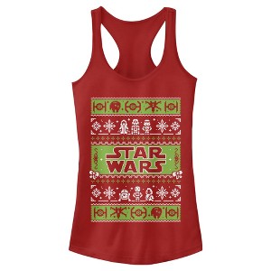 Juniors Womens Star Wars Come to the Merry Side Racerback Tank Top - 1 of 3