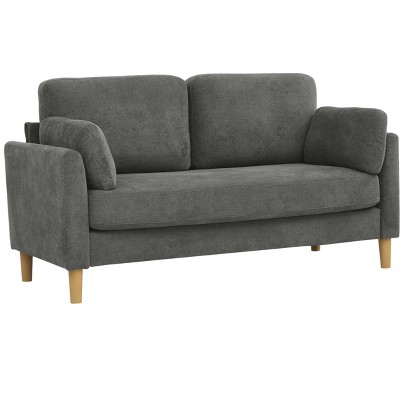 TiramisuBest Gray Modern Minimalist 2-Seater Sofa