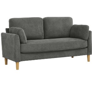 TiramisuBest Gray Modern Minimalist 2-Seater Sofa - 1 of 4