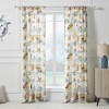 Greenland Home Fashions Kona Luxurious 3" Rod Pocket Curtain Panel Pair with Tiebacks 42" x 84" Ocean - 2 of 4