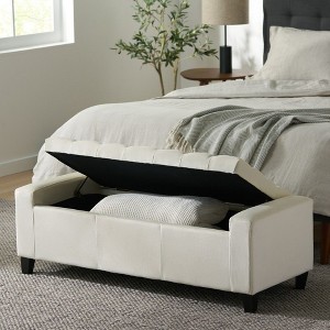 CAVINAS 51" Storage Ottoman Bench for Bedroom,Tufted Storage Bench with Lift Top,Ottoman for Living Room,Entryway - 1 of 4