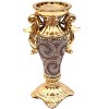 Gulches Chrome Plated Crystal Embellished Ceramic Vase - Luxe Home Accent - 3 of 4