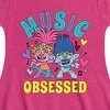 Girls' - Trolls - Music Obsessed Poppy and Branch Fit & Flair Cap Sleeve Dress - 2 of 3