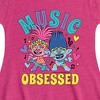 Girls' - Trolls - Music Obsessed Poppy and Branch Fit & Flair Cap Sleeve Dress - image 2 of 2