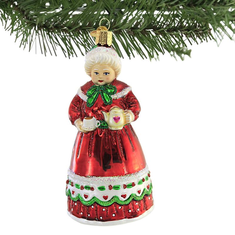 Old World Christmas 5.25 In Mrs. Claus Ornament Coffee Pot Cup Tree Ornaments, 2 of 4