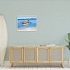 Stupell Industries Row Boat on Blue Coastal Shore Beach Landscape Framed Giclee Art - 3 of 4