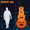 Costway 8FT Halloween Inflatable Stacked Pumpkins Blow-up Holiday Decoration w/ LED Lights - 3 of 4