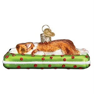 Old World Christmas Blown Glass Ornament for Christmas Tree, Sleepy Corgi - 1 of 4