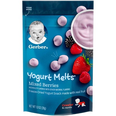 Gerber Yogurt Melts Mixed Berries Freeze-Dried Yogurt & Fruit Snacks - 1oz