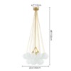 Rennnsan Lysentra 23"W 3-Light Bubble Glass Modern Dimmable Chandelier in Gold - 3 of 4