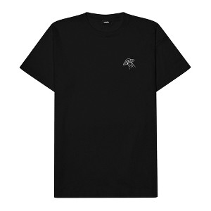 Dalix UFO Embroidered Cotton Relaxed Boxy Fit Short Sleeve Crewneck Tee Shirt Mens - 1 of 4