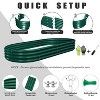 Cesicia 8 x 4 x 1 FT Green Oval Galvanized Steel Raised Garden Beds With Metal Trellis - 3 of 4