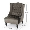 CAVINAS Velet Fabric Accent Chair with High Backrest,Modern Upholstered Living Room Chairs,Reading Chairs for Living Room - 3 of 4