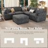 127"W U-Shape Sectional Sofa, 6-Seater Modern Large Sofa Couch with Removable Ottomans 4L, Beige/Gray -ModernLuxe - 3 of 4
