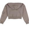 Hippie Rose Womens Fleece Cargo Hoodie Sweatshirt, Brown, Large - 2 of 2