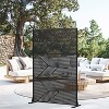 Lirago Black 72 in. Galvanized Metal Outdoor Privacy Screens Garden Outdoor Fence - 2 of 4