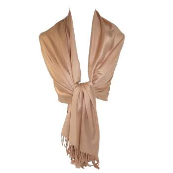 CTM Women's Classic Pashmina Wrap Scarf Shawl (Pack of 2)