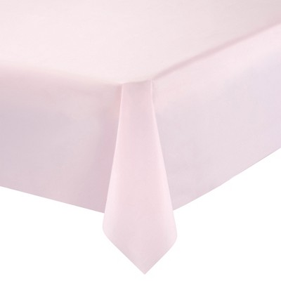 Smarty Had A Party 54" x 108" Pink Rectangular Plastic Tablecloths - 96 pcs
