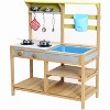 homfan Kid's Wooden Play Kitchen, Pretend Play Kitchen Set with Removable Sink Faucet - 4 of 4
