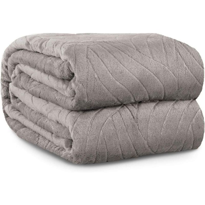 Shopbedding - Throw Blanket Fleece Lightweight Throw Blanket for Couch or Sofa - Embossed Flannel Blanket for Travel –  Soft Blanket by Blissford, 1 of 7