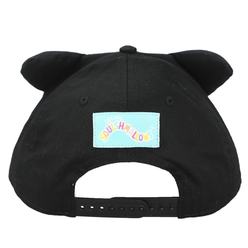 Squishmallows Cam The Cat Rainbow Dance Black Snapback Cosplay Hat, 5 of 7
