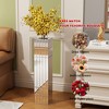 ORRD 29 Inch Silver Mirror Cube Floor Vase, Modern Large Square Vase for Dried Flowers, Pampas Grass & Home Decor - 3 of 4