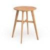 42'' Mid-Century Round Bar Table with Tapered Rubberwood Legs and Space-Saving Design for Kitchen or Dining-The Pop Home - 3 of 4