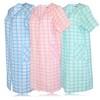 JEFFRICO 3 Pack House Dresses for Women with Pockets - Lightweight Breathable Short Sleeve Muumuu & Nightgowns - Dusters - 4 of 4